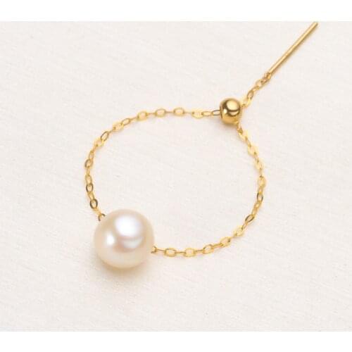 Real AU 750 18K Gold Ring Mountings Findings Jewelry Mounts Settings Accessories Parts for Pearls Agate Coral Crystals Jade