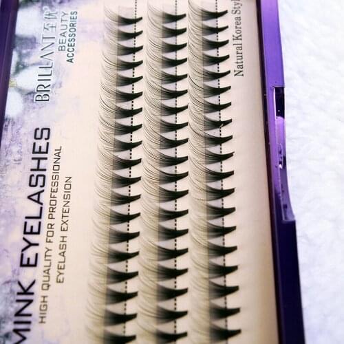 High Quality Fashion Natural Black 8mm-13mm Individual False Eyelash 8-13mm Eye Lashes Extension Tray For make up 20pcs/knots