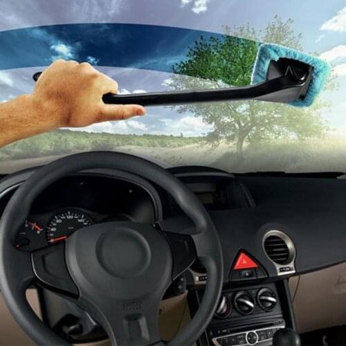1Pcs Detachable 13 inch Window Brush Microfiber Wiper Cleaner Cleaning Brush with Cloth Pad Car Auto Cleaner Cleaning Tool