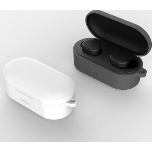 BLUELANS Bluetooth Earphone Silicone Protective Case Storage Box for QCY T1S/QS2/T2C Anti-drop Anti-scratch