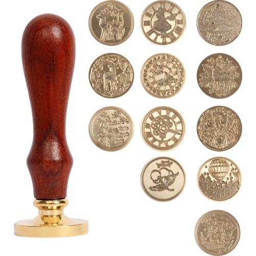Fairy Tale Natural Wax Seal Brass Head Wood Handle,Scrapbooking Wax Copper Stamp,league DIY Gift Ancient Seal Stamp High Quality