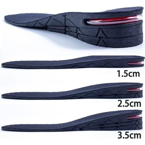 1-3.5cm Height Increase Insole Cushion Height Lift Adjustable Cut Shoe Heel Insert Taller Support Absorbant Foot Pad Men shoes