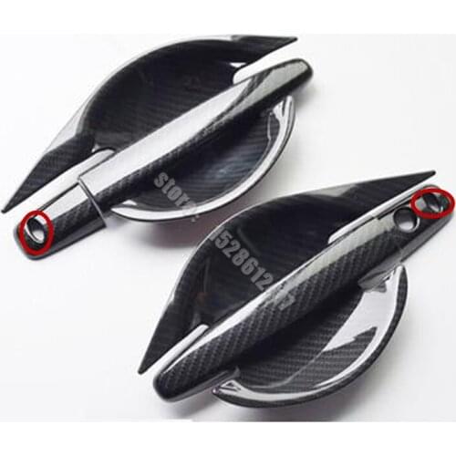 Carbon Fibre Door Handle Bowl Door handle Protective covering Cover Trim for Mitsubishi ASX 2013-2018 Car styling