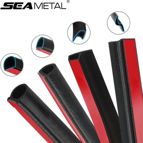 2/4/8m Car Door Seal Strip Auto Rubber Seal D Z P Type Noise Insulation Anti-Dust Soundproof Sealing Strips Interior Accessories