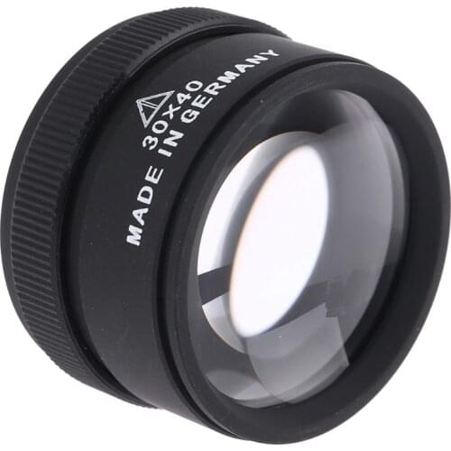 Magnifier Glass Lens Optics Loupes Portable Pocket For Jeweler Coins Stamps 30X x 40mm
