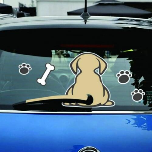 Funny Dog Tail Wiper Car Sticker Home Decor Bedroom Background Door Living Room Bedroom Festival Decoration Decals Removable Pvc