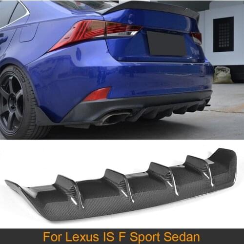 Carbon Fiber Car Racing Rear Diffuser Bumper Lip For LEXUS IS300 IS350 IS F Sport Sedan 4 Door 17-18