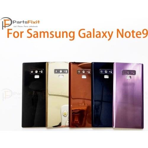 Note9 Rear Housing Battery Door with Camera Lens for Samsung Galaxy Note 9 Back Cover Housing Glass with Adhesive + Camera Lens