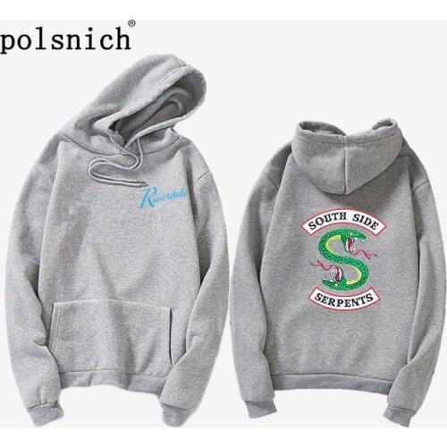 Womens River double-headed snake fleece loose Riverdale south side snake street shirt spring ladies pullover sportswear