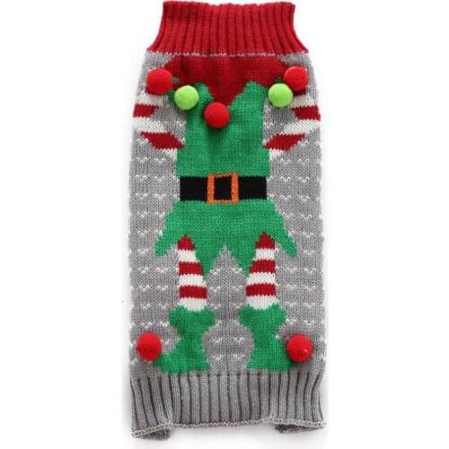 Pet Dog Christmas Clown Sweater Cat Dog Sweater Puppy Knit Coat Warm Small Dogs Clothes For chihuahua Teddy Dachshund Costume