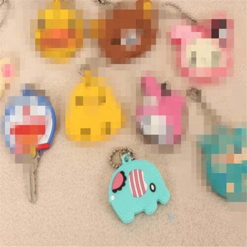 1x random design - 4CM KEY Shell Rubber KEY Wallet Wallet Holder Hook Case Key Wallet BAG Wrap