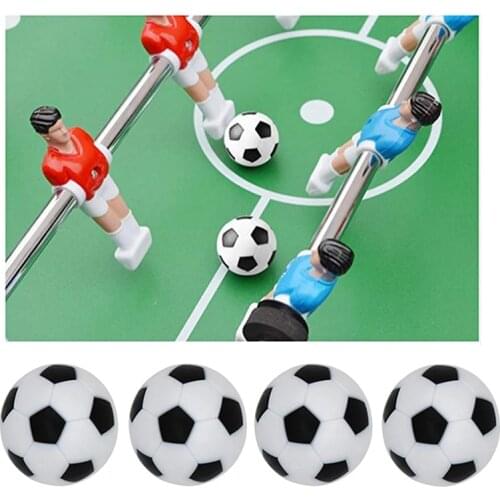 10pcs 32mm Resin Table Soccer Footballs Game Replacement Official Tabletop Game Football Ball Indoor Black White Soccer Kid Gift
