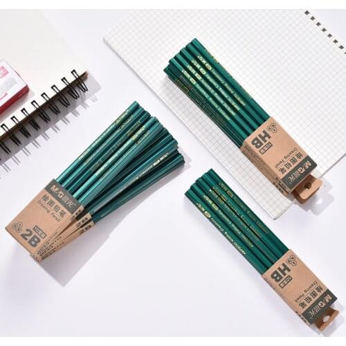 10pcs High Quality Wooden Lead Pencils HB 2B Safe Standard Wood Pencils Painting School Supplies Sketch Drawing Pencil