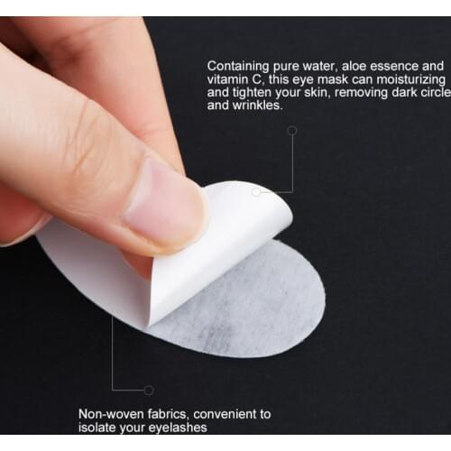 Individual Eyelash Glue Eyelash Glue 100 Pairs Gel Eye Pads Moisturizing Eye Film Patches Eye Mask Eyelash Extension Tools