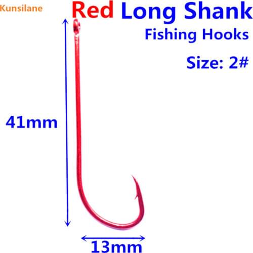 100pcs 2# High Carbon Steel Long Shank Baitholder Fishing Hooks 92611 Chemically Sharpened with Free Shipping offset fishhooks