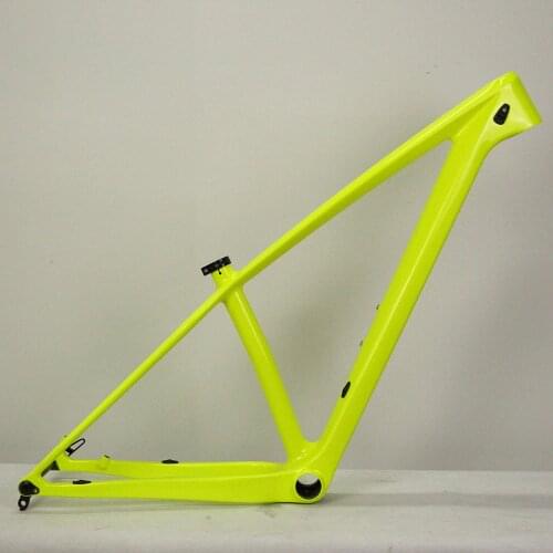 29er mountain bike Toray Carbon fiber T800 custom fluorescent yellow paint 15/17/19/21" BB92 frame carbon mtb bike 2020
