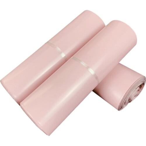 50Pcs Light Pink Opaque Courier Mailing Packing Bags Thicken 12 Wires Storage Bag Waterproof Bags PE Material Envelope Postal