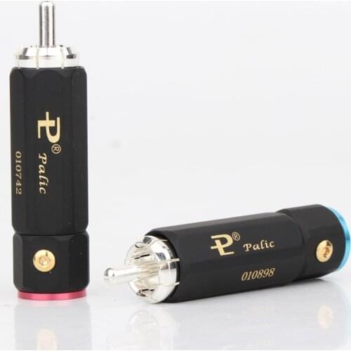 8Pcs R1719 Silver Plated Audio RCA Connectors Plug For Audio Interconnect Cable Silver Plated Audio RCA Plug