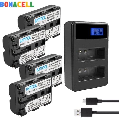 BAttool NP-FM500H Battery + Charger for Sony Alpha A58 DSLR-A350A300/A350/A450/A500/A550/A560/A580/A700/A99/A850 SLT-A57
