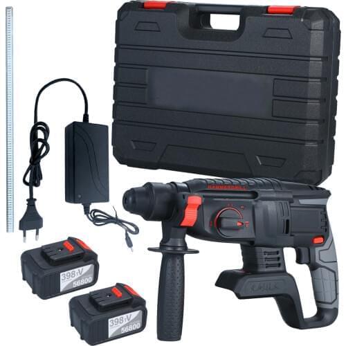 21V Brushless Heavy Duty Hammer Drill SDS-plus Adjustabl Handle 980 RPM Cordless impact Drill Demolition Kit Power Tools