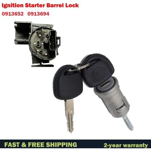 Car Ignition Switch Barrel Lock With 2 Keys Fit For Opel Ascona C Vauxhall Corsa 0913694 0913652 09115863 90511999S1 0913652S1