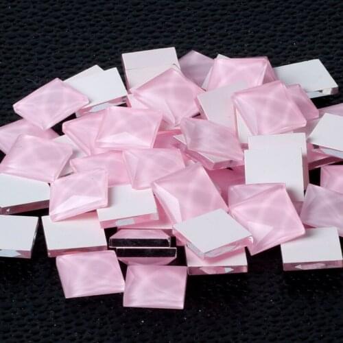 Free shipping New Jelly Light pink Color Square flat back glass crystal loose Rhinestones DIY