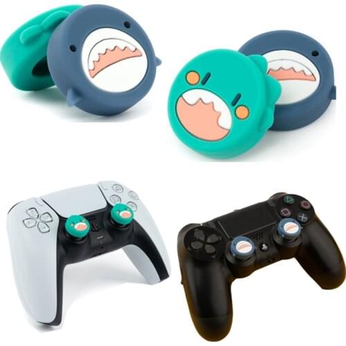 Shark Thumb Stick Grip Cap Joystick Cover For Sony Playstation 5/4/3 PS5/PS4/PS3/Xbox 360/Switch Pro Controller Thumbstick Case