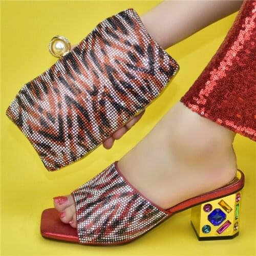 Doershow fashion Shoe and Matching Bag Set African Shoes and Matching Bags Italian Matching Shoes and Bags for lady Party!SJK1-4