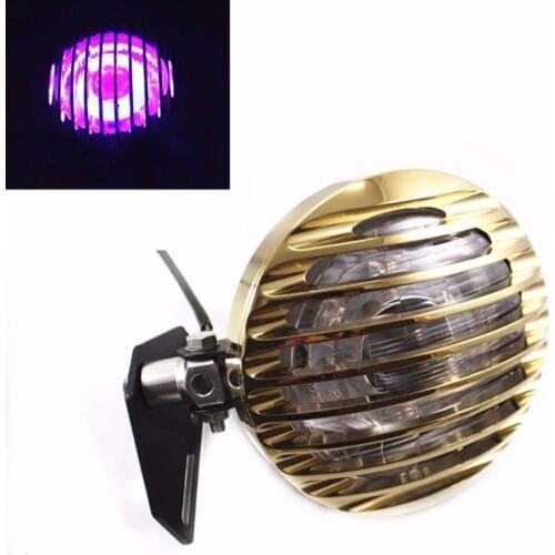 Grill Bottom Mount Demon Headlight For Harley Cruiser Choppers Touring Scooter Bobber Cafe Racer