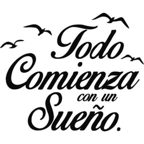 Spanish Wall Decal Vinyl Stickers Motivation Quote Wall Stickers Kids Bedroom Art Decoration