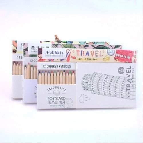 "Pencil + postcard + Fixed book holder" Hand Painted Postcard Stationery Set / Decorative Card Greeting Card Birthday Cards