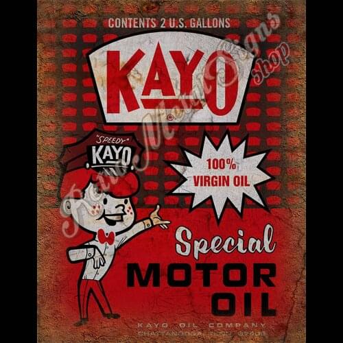 Kayo motor oil VINTAGE RETRO GARAGE METAL TIN SIGN POSTER WALL PLAQUE