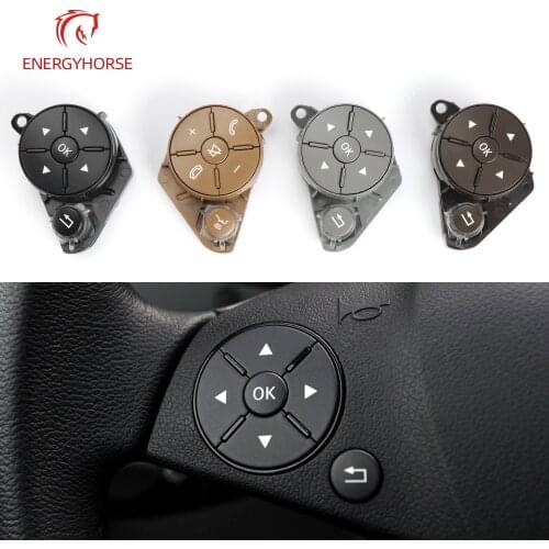 For Mercedes W204 W212 Steering Wheel Button Switch Trim Cover For Benz E C GLK Class Car Steering Wheel Switch Control Button