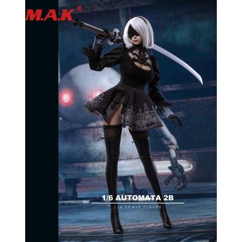 1/6 YoRHa No. 2 Type B Girl Head Sculpt With Eye Mask Clothing Sets NieR Automata Samurai sword Without Body Figure Full Set