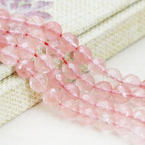 8mm Pink Watermelon Tourmaline Round Accessories Crafts Loose Beads Semi Finished Stones Balls Gift Faceted Jewelry Women 15inch