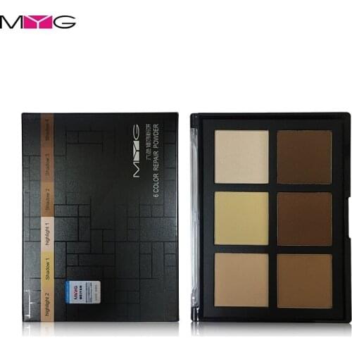 MYG Face Highlighter Powder Palette Dark Circle Palett Concealer Power Palette Contouring Highlighter Bronzer Makeup Powder