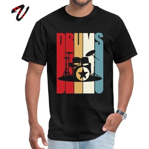 O-Neck Men T Shirt Retro Drums Drummer Gift Idea 70s 80s Vintage Tshirt Street T-Shirt Funky Prince Tee Shirt Wholesale