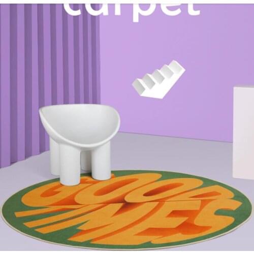 Nordic Living Room Chair Floor Mat Computer Chair Cartoon Childrens Round Carpet Yoga Area Mats Good Times Floor Doormats