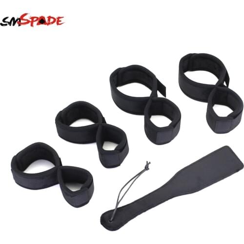 Smspade Cuffs & Spanking Paddle Cuffs Restraints Spanking Sex Toy Sexy Toys Erotics Fetish Slave Bondage Ankle Cuffs For Sex