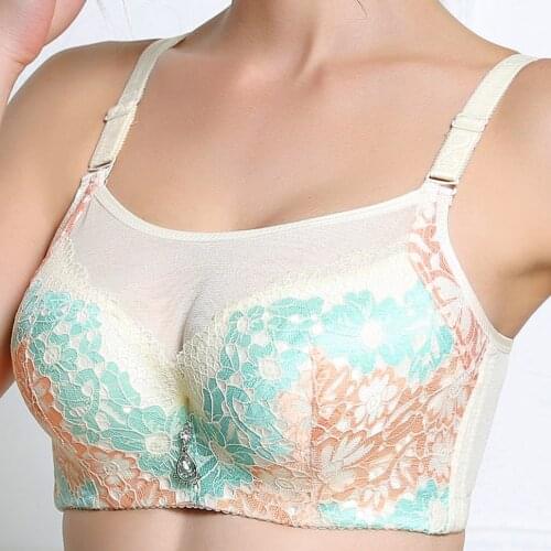Nessayoo Sexy Womens Bra Full Cup Lace Sleeping Bras 40D 42D 44D E Plus Size Bra For Women Intimates Fitness Padded Bra Soutien