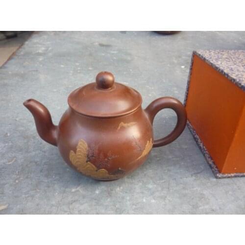 Very beautiful Handcraft Enameled YiXing Zisha Teapot, with mark,Free shipping