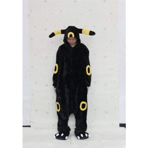 Adult Umbreon Onesies Pajamas Anime Cosplay Costume Kigurumi For Women Man Sleepwears Unisex Party Costumes