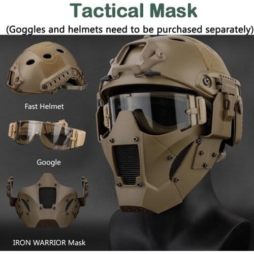 Hunting Tactical Half Face Mask Shooting Airsoft Paintball Accessories Combat Mask Cs Wargame Army Training Masks Breathable