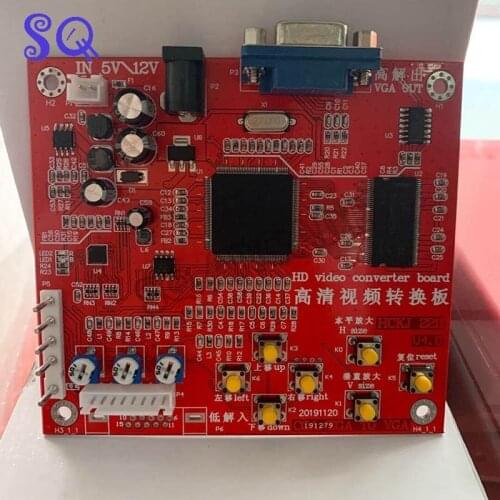 Professional VGA to CGA/CVBS/S-VIDEO Converter Arcade Game Video Converter Board for CRT LCD PDP Monitor High Definition