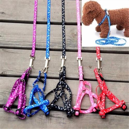 Adjustable Nylon Pet Dog Leash Rope High Quality Printted Cat Puppy Training Lead Strap Traction Dogs Harness Collar New 10