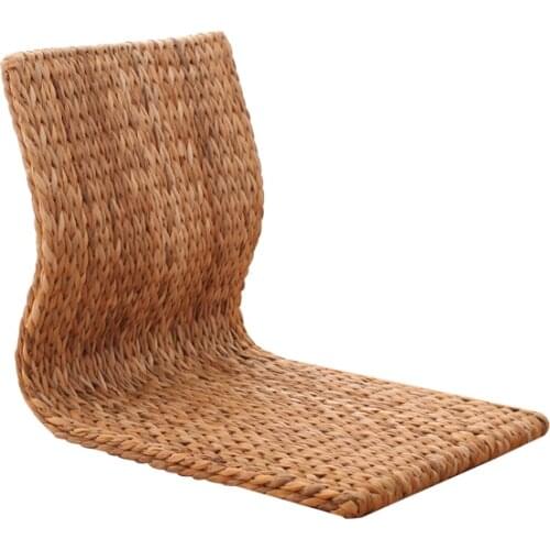 Straw tatami chair computer chair living room balcony bay window bedroom back chair and room legless chair single chair