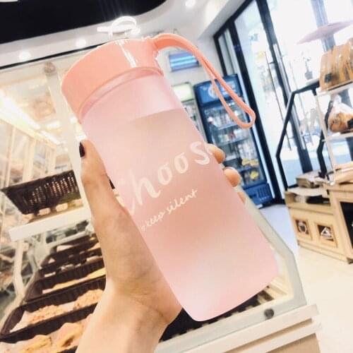 600ML Sports Cup Couple Water Cup Plastic Portable Drink Bottle Tarvel Outdoor Rope Water Bottle Juice Milk Cup Kitchen Cup