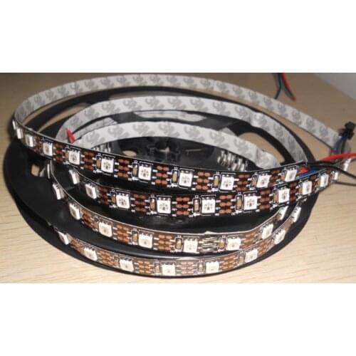 Black pcb 4m WS2811 LED digital strip,60leds/m with 60pcs WS2811 built-in the 5050 rgb led chip;non-waterproof,DC5V input