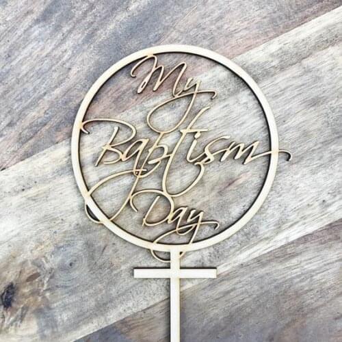 Cake Topper Baptism Cake Decoration Personalised Cake Toppers Baptism Cake Topper Religious Cake Topp.Clearance 1 Only Timber My