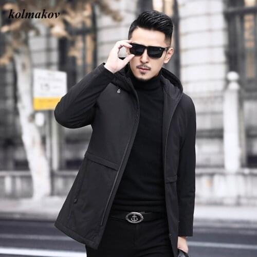 New Arrival Winter Style Men Boutique Warm Cotton Trench Jacket Fashion Casual Solid Hooded Hat Mens Leisure Zippers Clothes